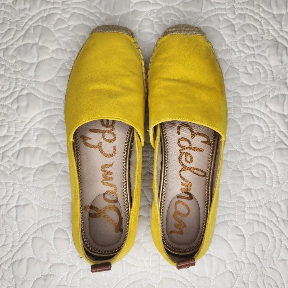 Sam Edelman Womans‎ Yellow Espadrilles Women's Shoes Size 7